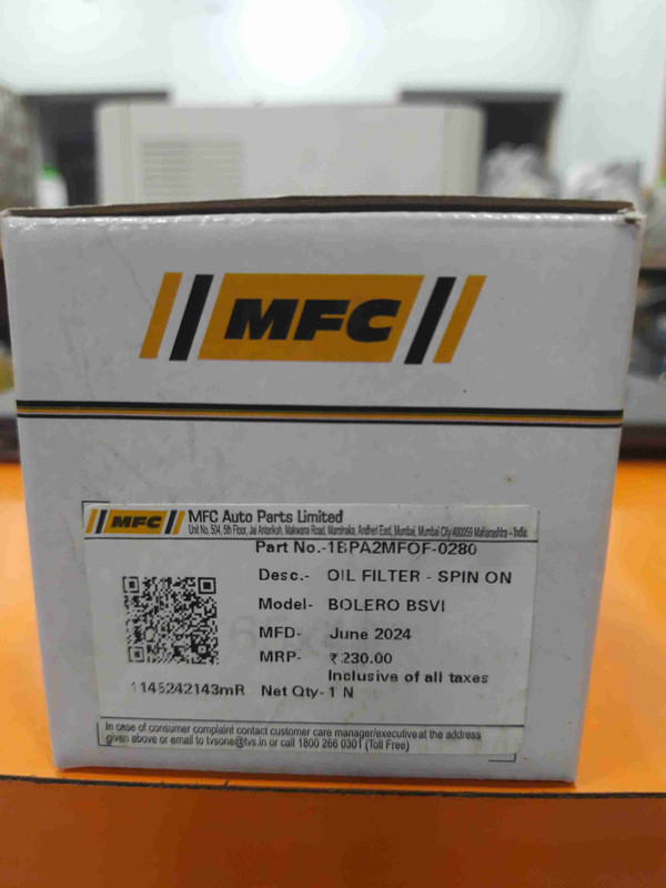 Oil Filters(Mahindra- Bolero Bs6/ Nissan Magnite(P) Kuv-100 (Diesel)/ Marazzo/Tuv-100) - Image 3