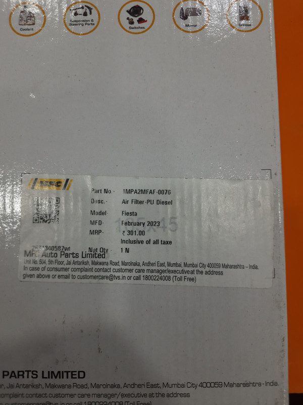 Air Filters(Ford- Fiesta, Figo, Fusion (Diesel) ) - Image 3