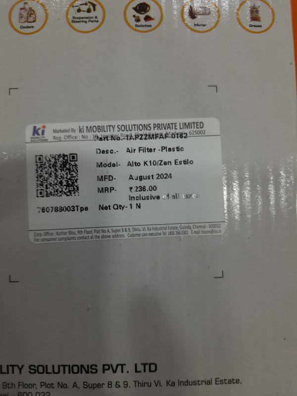 AIR FILTER ALTO K10/ZEN ESTILO/CELERIO - Image 3