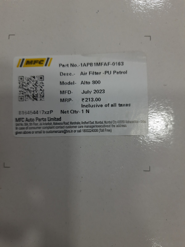 Air Filters(Alto 800) - Image 3