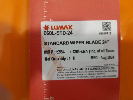 Wiper Blades(Universal/Lumax 060L-Std 24”) - Image 2