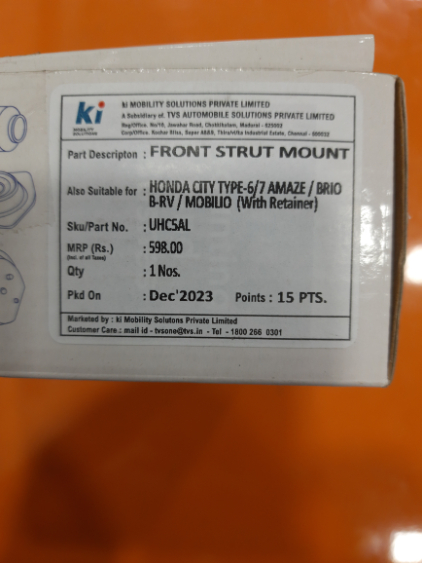 STRUT MOUNTS : SAKUN/ MY TVS (Honda City T6/7 / Amaze / Brio/ B-Rv/ Mobilo With Retainer) - Image 3