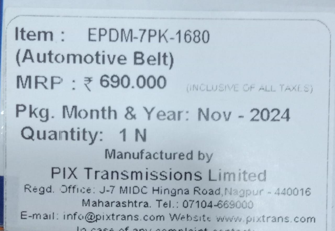 (PIX) BELT( TATA MANZA/VISTA 1.3 DIESEL) - Image 3