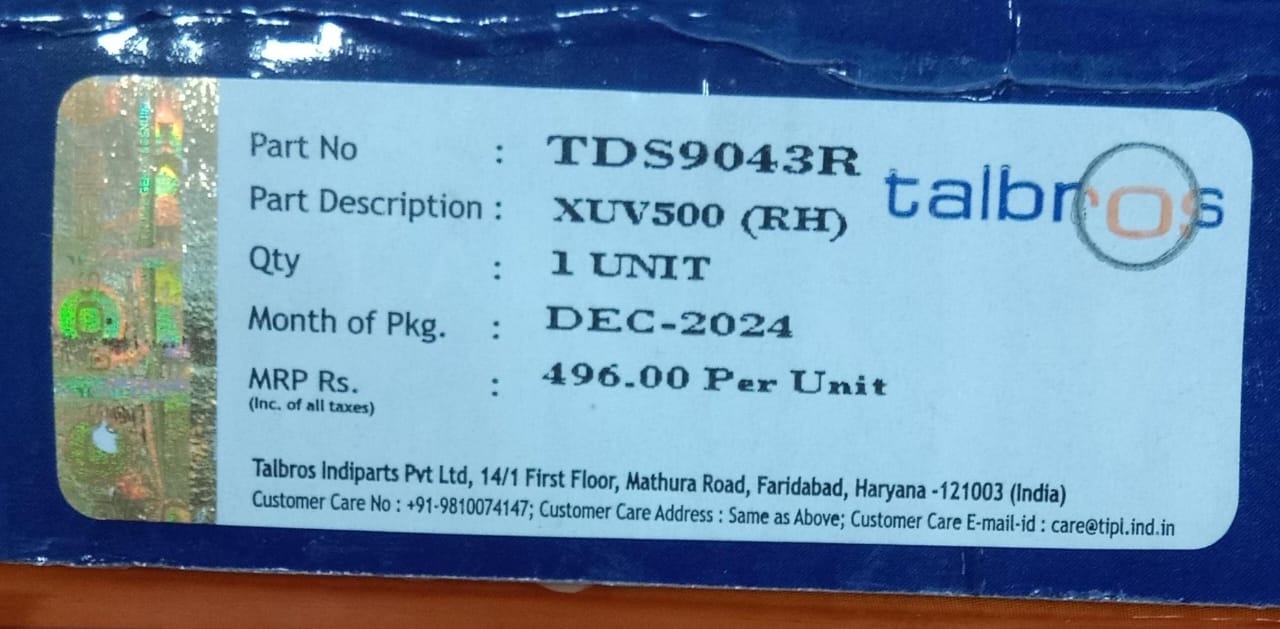 (TALBROS) GAS SPRING DICKY DOOR XUV500(RH) - Image 3