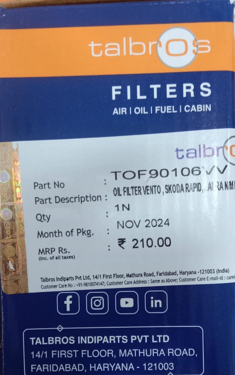 (TALBROS) OIL FILTER (REF:0088) - Image 3