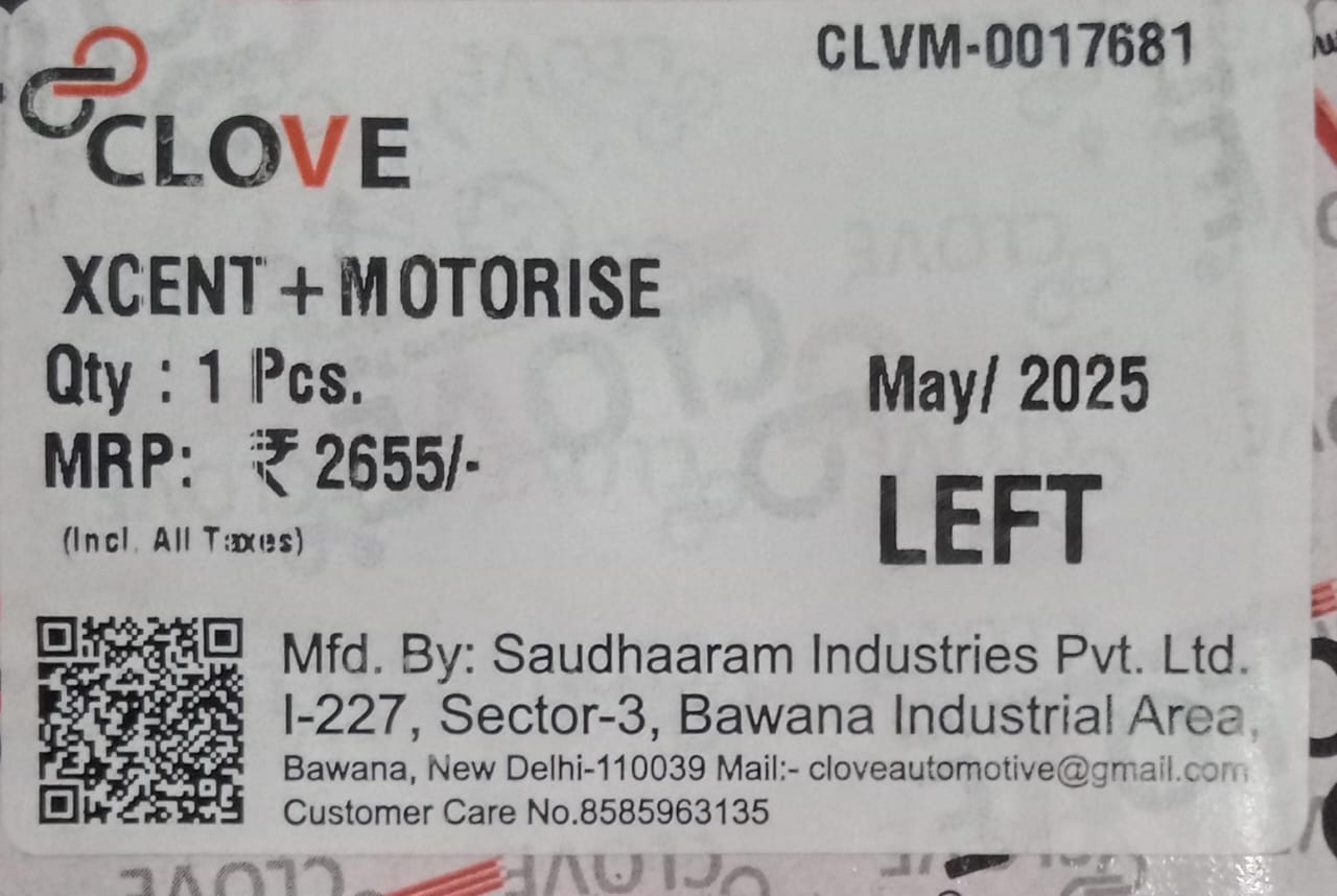 (CLOVE)I-10 GRAND /XCENT + MOTORISE (SIDE VIEW MIRRORS ) - Image 4