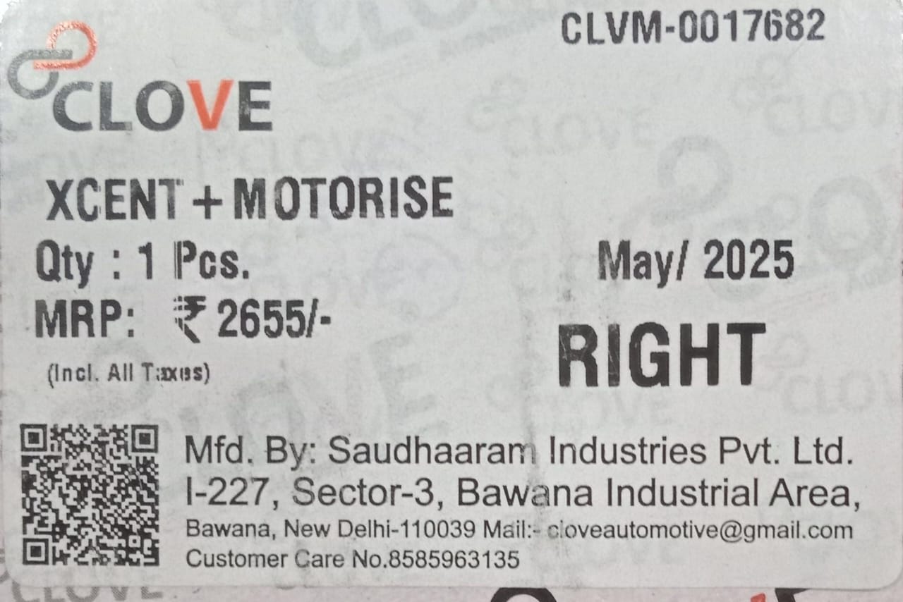 (CLOVE)I-10 GRAND/XCENT+ MOTORISE RIGHT (SIDE VIEW MIRRORS ) - Image 4