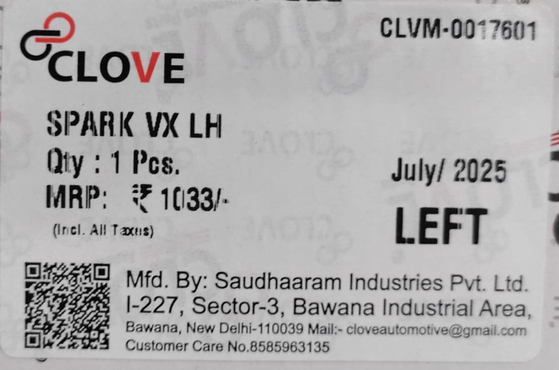 (CLOVE) SPARK VX LH SIDE VIEW MIRROR - Image 3