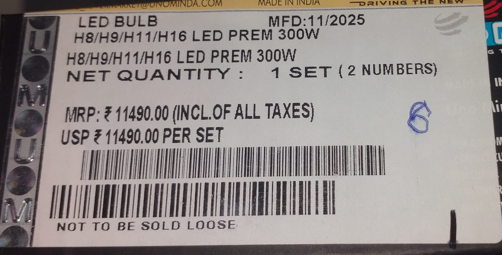 UNO MINDA H8/ H9/ H11/ H16LED PREM 300W - Image 4