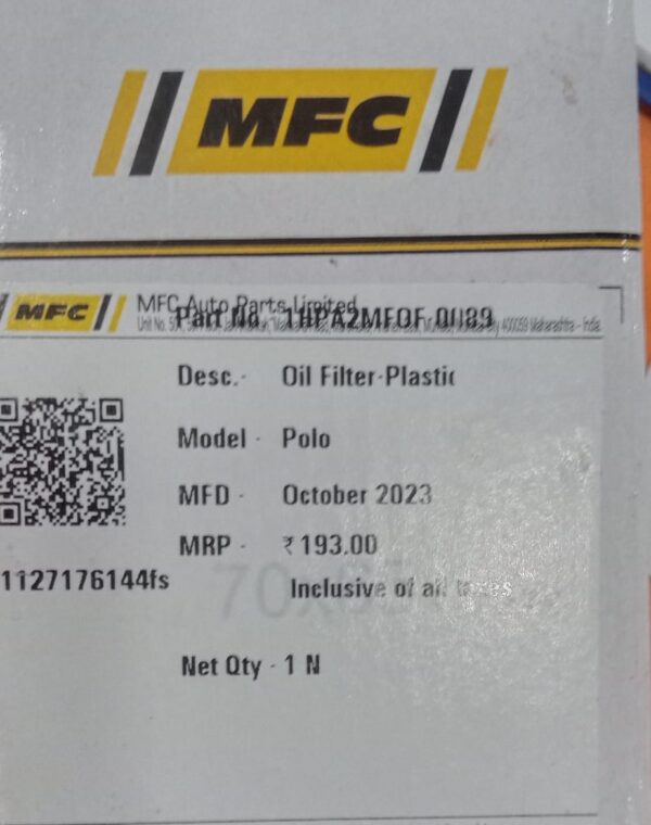 Oil Filters(Volkswagen (Polo) /Skoda-Fabia -(D)) - Image 3