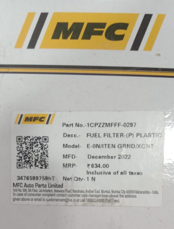 Fuel / Diesel Filters(I10 Grand/Xcent/Eon- Petrol (Fuel Filter Plastic)) - Image 3