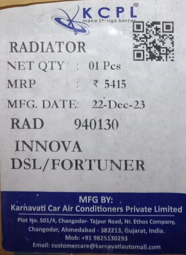 RADIATORS(Innova  Diesel (Kcpl)) - Image 3