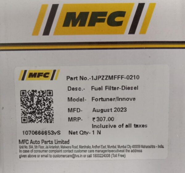 Fuel / Diesel Filters(Toyota Innova/Fortuner-Diesel) - Image 3