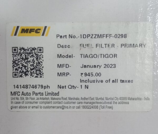 Fuel / Diesel Filters(Tata Tiago/Tigor -Diesel Fuel Filter Primary) - Image 3