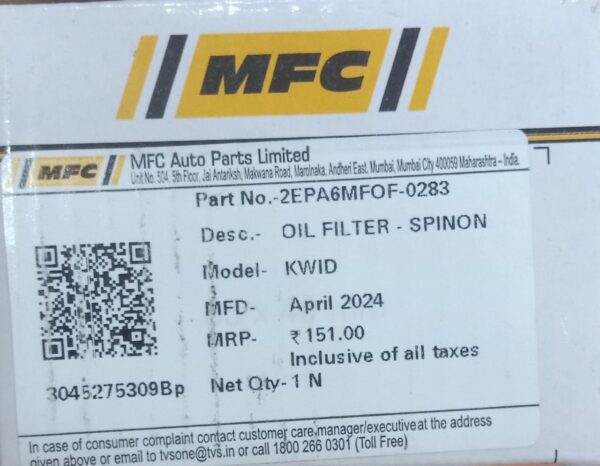 Oil Filters(Renault-Kwid) - Image 3