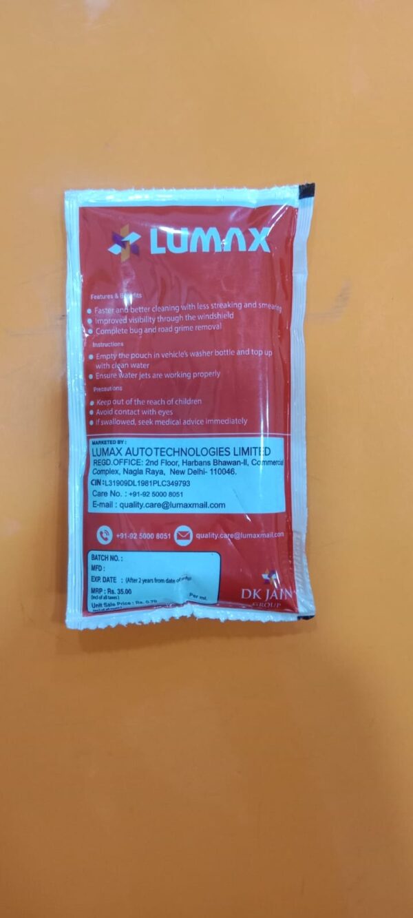 LUMAX CLEAN TECH( WINDSCREEN WASHER)FUEL 50 ML - Image 2
