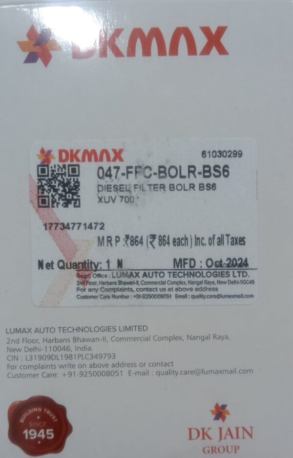 (lumax)Fuel Diesel Filters(Mahindra Bolero-BS VI/Thar 2nd Gen(Fuel filter Eco)/xuv-700 - Image 3