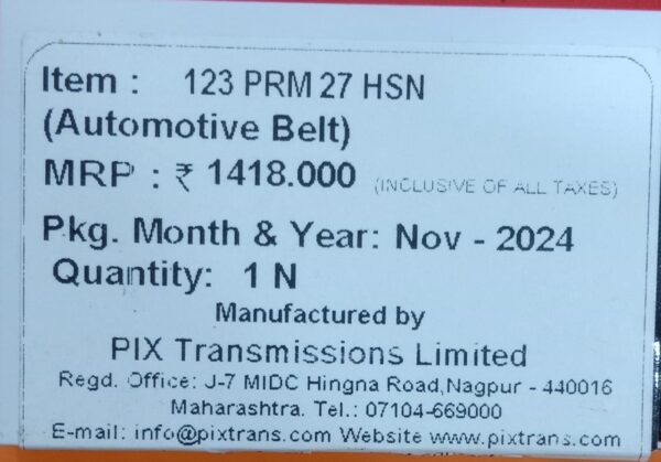 (PIX) BELT SUITABLE  TO ALL  ASHOKA LEYLAND/ MAHINDRA/ NISSAN/ RENAULT/   1.5 DSL ENGINES - Image 3