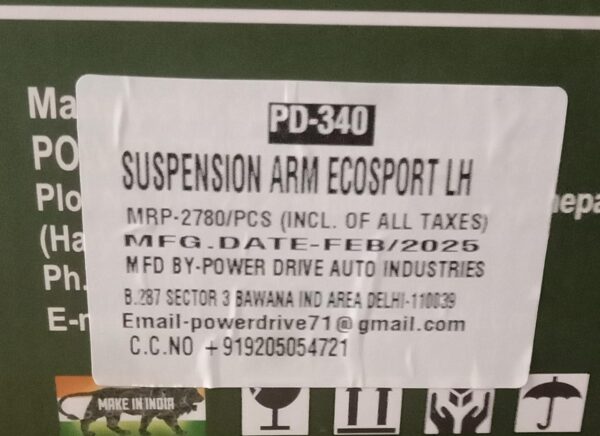 (POWER DRIVE ) LOWER ARM ECOSPORT LH - Image 3