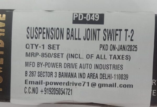 (POWER DRIVE) SUSPENSION BALL JOINT SWIFT TYPE-2 - Image 3