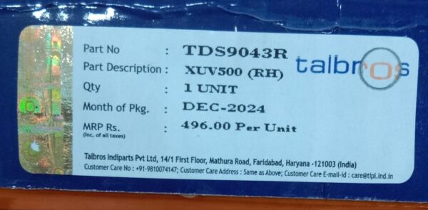 (TALBROS) GAS SPRING DICKY DOOR XUV500(RH) - Image 3