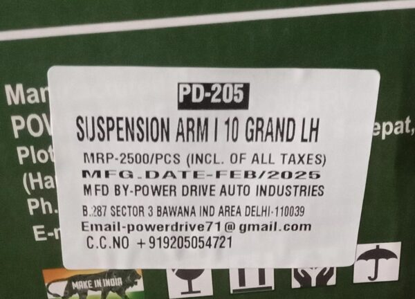 (POWER DRIVE) LOWER ARM  I-10 GRAND LH - Image 3