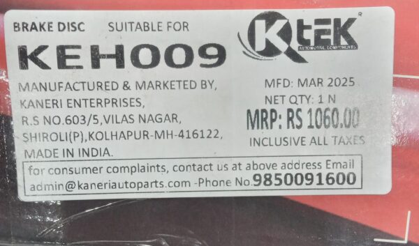 (K TEK) BRAKE DISC ROTORS EON - Image 2