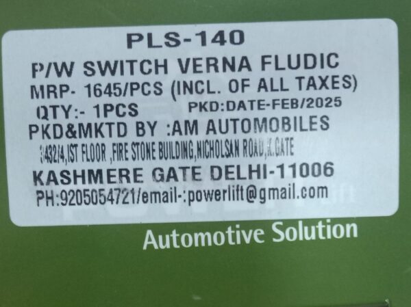 POWER WINDOW SWITCH VERNA FLUDIC - Image 5