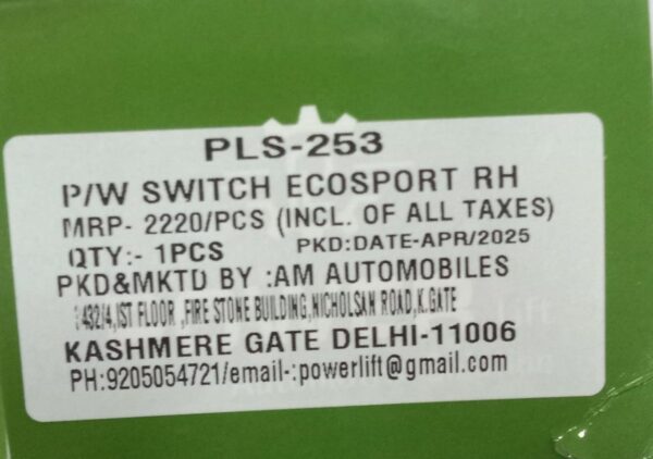 POWER WINDOW SWITCH ECOSPORT RH - Image 4