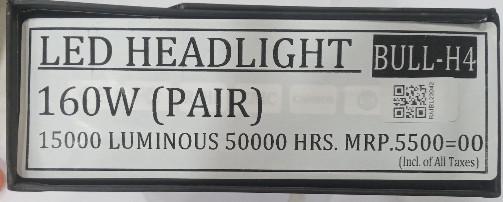 RADHE (LED) LED Head LIGHT BULB 160W (PAIR) BULL H4 - Image 4