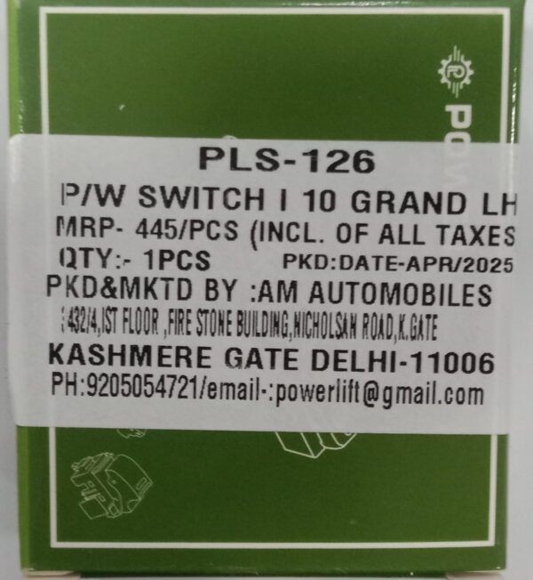 POWER WINDOW SWITCH  I-10 GRAND LH - Image 4