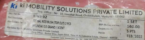 BALANCE ROD BUSH (HYUNDAI I-10 GARND/XCENT) - Image 3