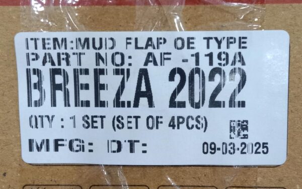(MUD FLAPS) BREEZA 2022 (SET OF 4 PCS) - Image 2