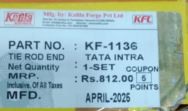 (KAFILA) TIE ROD END (TATA INTRA ) - Image 3