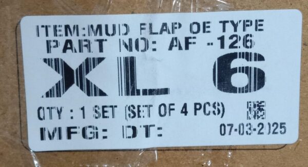 (MUD FLAPS) XL-6 (SET OF 4 PCS ) - Image 2