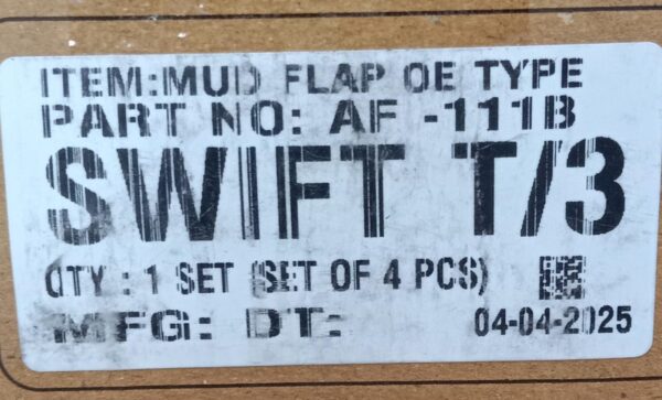 (MUD FLAPS) SWIFT T/3 (SET OF 4PCS) - Image 2