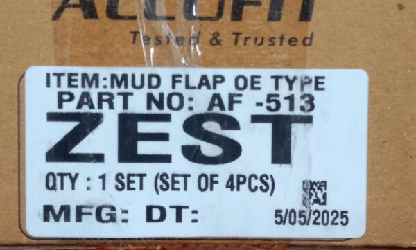 (MUD FLAPS) ZEST (SET OF FOUR ) - Image 2