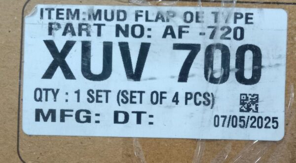 (MUD FLAPS) XUV 700 (SET OF FOUR) - Image 2
