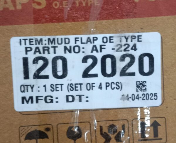 (MUD FLAP) i-20 2020 T-3 MAGNA (SET OF FOUR) - Image 2