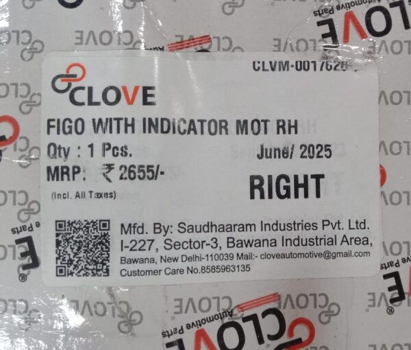 (colve) side view mirrors FIGO MOTOR WITH INDICATOR-RH - Image 3