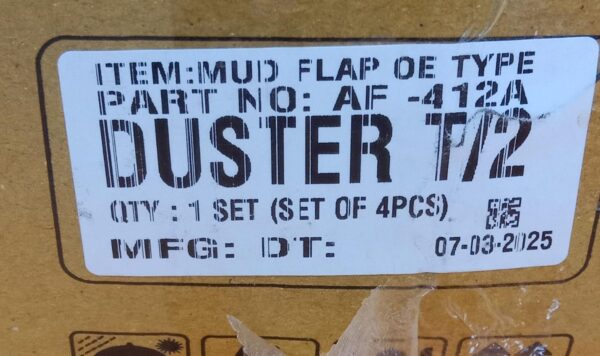 (MUD FLAP ) DUSTER T-2 (SET OF FOUR) - Image 2
