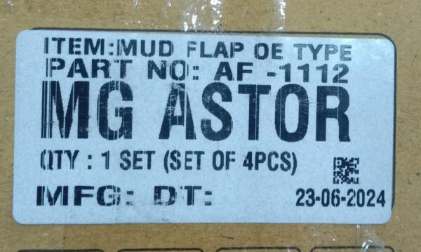 (MUD FLAP) MG ASTOR (SET OF FOUR) - Image 2