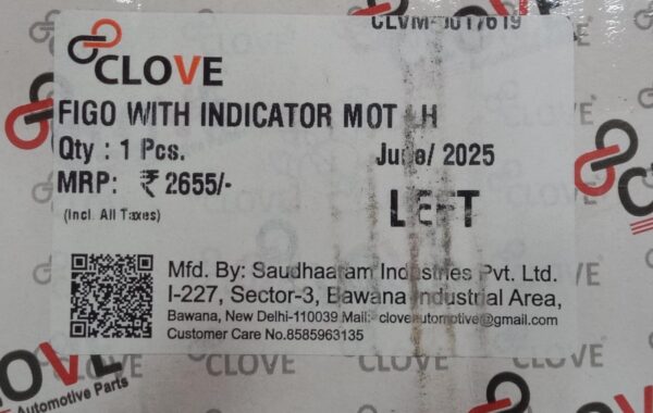 (colve) side view mirrors FIGO MOTOR WITH INDICATOR-LH - Image 3