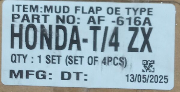 (MUD FLAPS) HONDA CITY T/4 ZX (SET OF FOUR) - Image 3