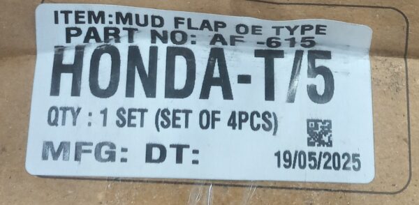 (MUD FLAPS) HONDA CITY T/5 (SET OF FOUR) - Image 3