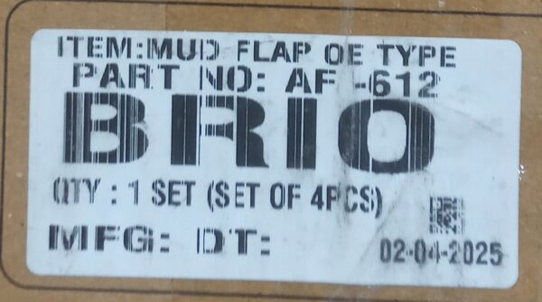 (MUD FLAPS) HONDA BRIO (SET OF FOUR) - Image 3