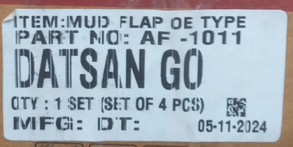 (MUD FLAPS) DATSUN GO (SET OF FOUR) - Image 3