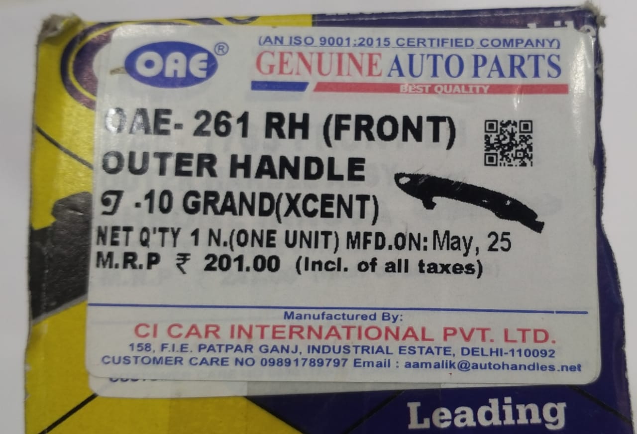 OUTER HANDLE RH I 10 GRAND /XCENT W/O BASE FT - RH - Image 3