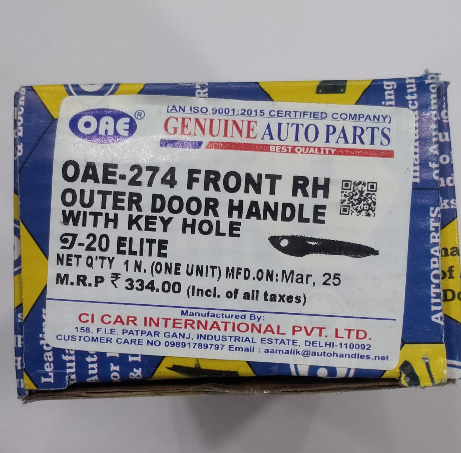 OUTER DOOR HANDLE I 20 ELITE FRONT RIGHT - Image 3