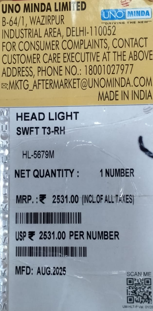 HEAD LIGHT SWIFT T3/DEZIRE T2-RH - Image 3